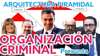 GRFICO ARQUITECTURA DE PRESUNTA ORGANIZACIN CRIMINAL PIRAMIDAL DE LA QUE PEDRO SNCHEZ SERA EL 1