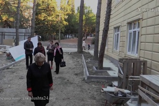 Алушта. Огнева Г.И. проинспектировала строительство модульной пристройки к детсаду №5