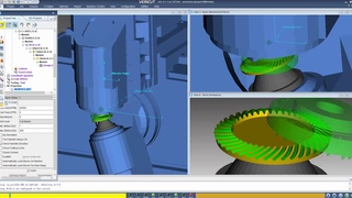 Face hobbing simulation for a spiral bevel gear using Vericut
