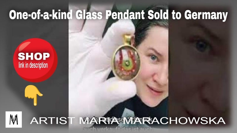 Maria Marachowskas One of a kind Glass Pendant Sells To Germany