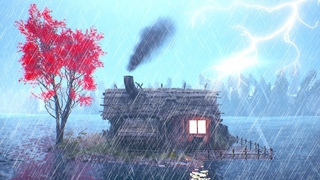 Autumn Torrential HEAVY RAIN with Thunderstorms and Lightning Flashes. Sounds of Rain and Thunder
