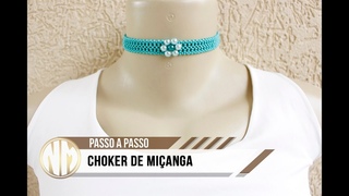NM Bijoux - Choker de Mianga com flor de Prola