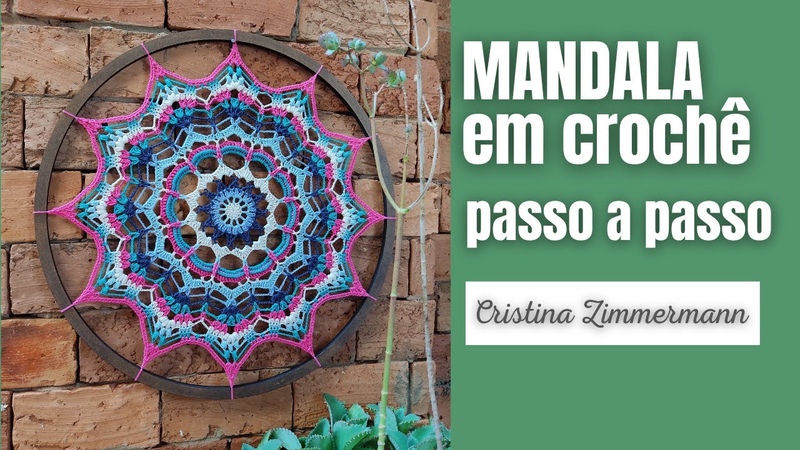 Mandala em crochê Passo a Passo MANDALA RENASCER maior por Cristina Zimmermann