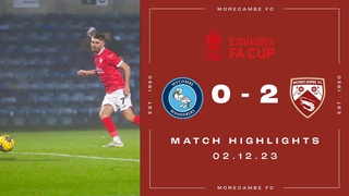 Wycombe 0-2 Morecambe. 2 Раунд FA Cup (Кубок Англии).