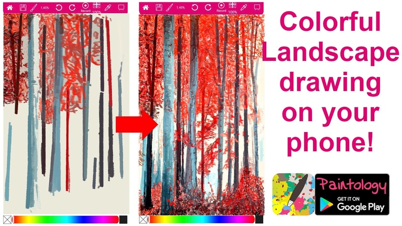 Draw this red tree forest fun and easy drawing on your
