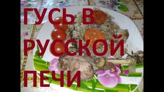 Как приготовить гуся в русской печи. Готовим гуся. Гусь в чугуне