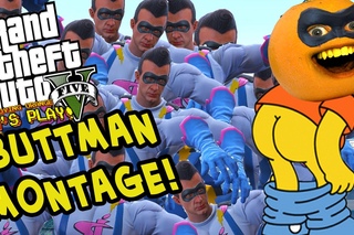 Annoying Orange - GTA V: BUTTMAN MONTAGE! (Funniest Moments)