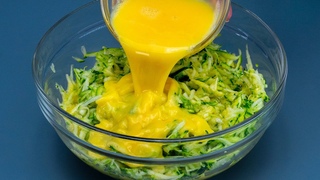 When you dont have time to cook! Grate zucchini and add eggs. A culinary masterpiece in 10 min