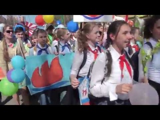 Демонстрация 1 Мая в городе Йошкар-Ола.2017 г