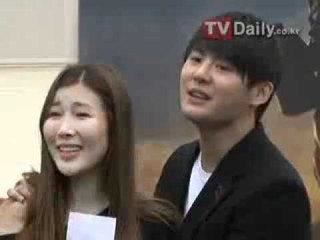 [TV Daily] 110110 Xiah Junsu & Haeri - Tears of Heaven’s Press Conf + Kissing Scene [LQ]