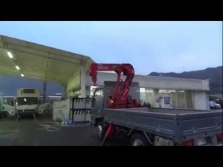 Компактный Японский Кран манипулятор (тросовой кран борт)
