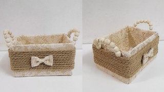 DIY Storage Basket/jute Rope Basket/Organizer Basket