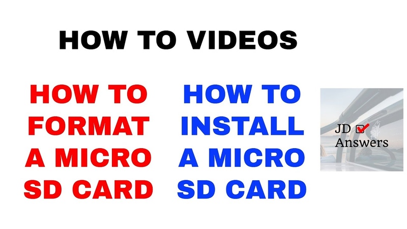 HOW TO FORMAT A DASH CAM MICRO SD CARD HOW TO INSTALL A MICRO SD CARD HOW TO REMOVE A MICRO