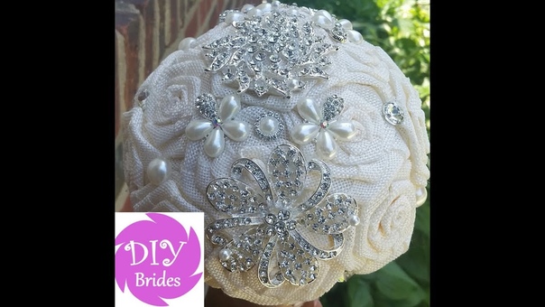 DIY Wedding Bridal Brooch Bouquet Kit Diana Burlap