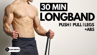 30 min COMPACT Full Body RESISTANCE BAND workout | Push Pull Legs & ABS | No Repeat