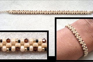 Beading4perfectionists : Stitch nr. 2 : Right Angle Weave one row : Speedbeading tutorial