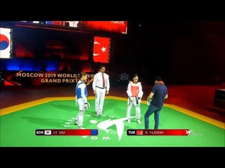 Moscow 2019 World taekwondo GP Final. Bronze Final W-49 SIM-YLDIRIM