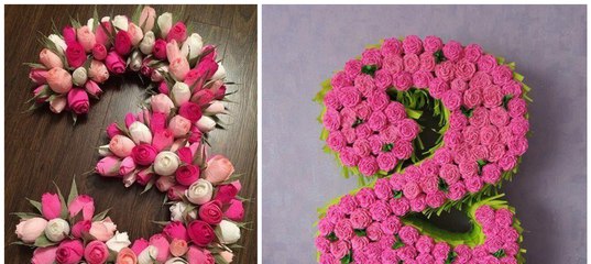 Цифра 7 из цветов