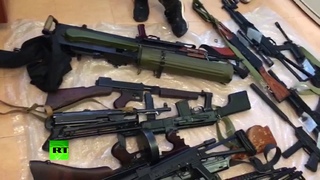 Видеокадры спецоперации по пресечению канала поставок оружия из стран ЕС в Россию