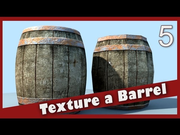 Texture a Barrel in Maya: