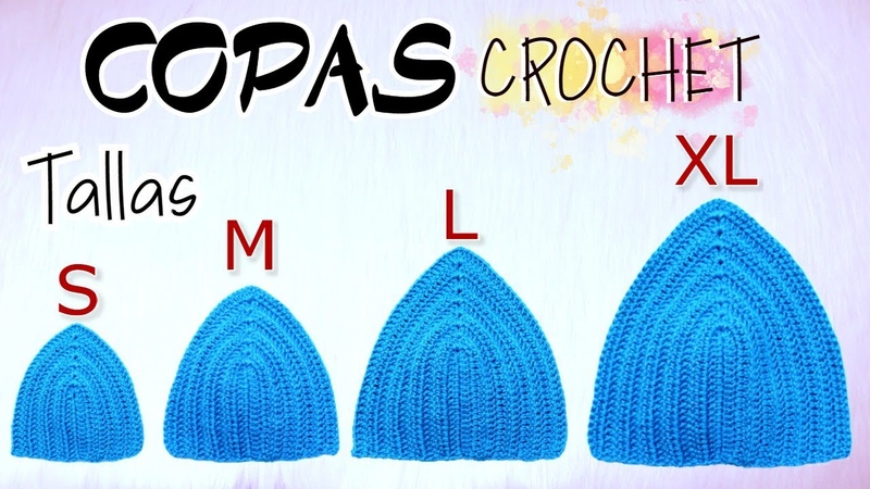 Como Tejer Copas a Crochet Todas las Tallas Fácil y Rápido, Paso a