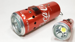 How to make an Emergency Light from Coca cola Can || LED Flashlight