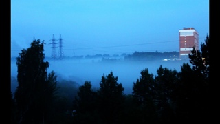 туман в Томске. fog in Tomsk.