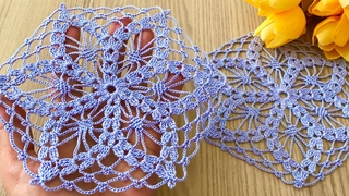 WHAT A  BEAUTIFUL   Crochet Hexagon Motif Blouse, Runner Step by Step Tutorial