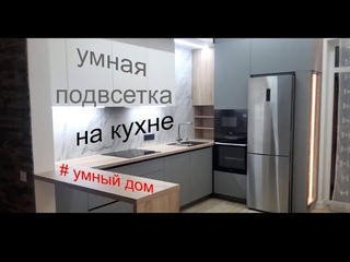 Встроенная кухня в “умный дом“ с голосовым управлением подсветки | Мастерская Мебели ~