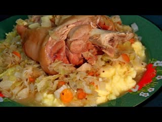 Рулька с капустой и картошкой по-немецки от Лидии Жукеновой  Kraut und Prei