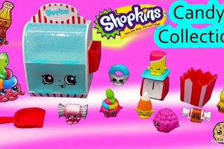 CANDY COLLECTION Shopkins Season 4 Food Fair Playset 8 Exclusives Cookieswirlc Unboxing Video