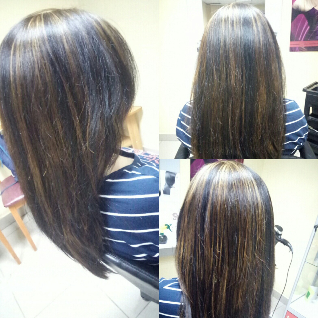 Мелирование черных волос фото до и после Мелирование черных волос фото до и после