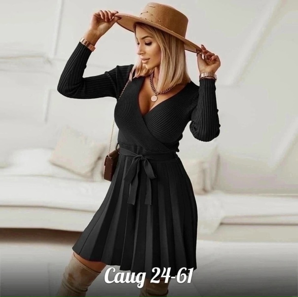 Платье Плиссированное С Рукавами фото 12