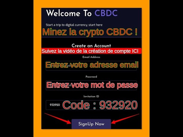 CBDC Big New Mining App I CBDC Network blockchain Comment créer un