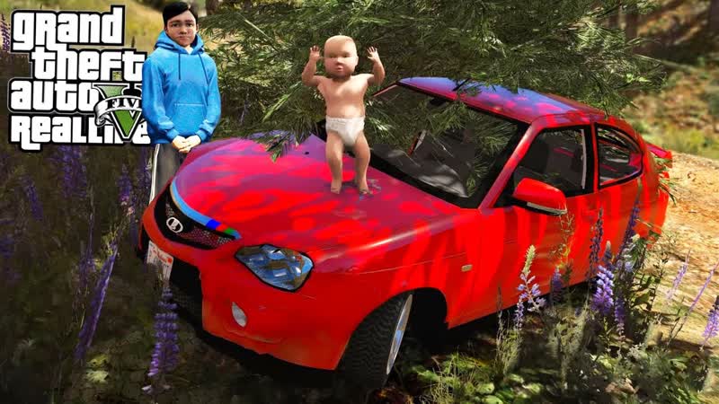 РЕАЛЬНАЯ ЖИЗНЬ В GTA 5 РЕБЕНОК НАШЕЛ РАЗБИТУЮ ПРИОРУ В