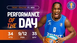 Перфоманс дня — Трент Фрейзер в матче с МБА — 34 очка (9/12 с игры) с эффективностью 35