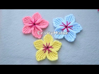 CROCHET TUTORIAL COMO HACER  FLOR DE CEREZO A CROCHET A CROCHET flor tejida