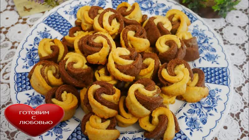 Красивое и ВКУСНОЕ песочное печенье РОЗОЧКИ Рецепт