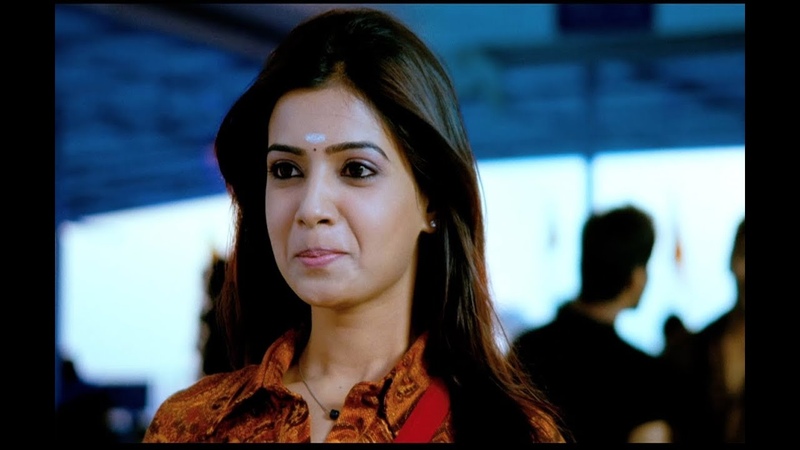 Eecha Movie Scenes w, subtitles Nani gazing at Samantha in a temple Nani,