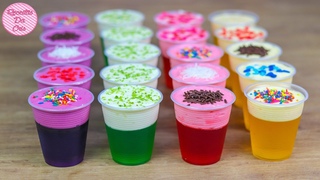 COPINHOS DE GELATINA COM MOUSSE PARA FESTAS | RECEITAS DA CRIS