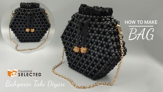 Boncuktan Altıgen Çanta yapımı. Hexagon Bag  /HOW TO MAKE BEAD BAG /PURSE.. Pandahall tutarial