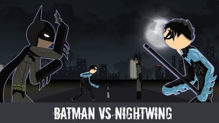 Stickman Fight - Бэтмен против Найтвинга. Анимация драки стикменов DC